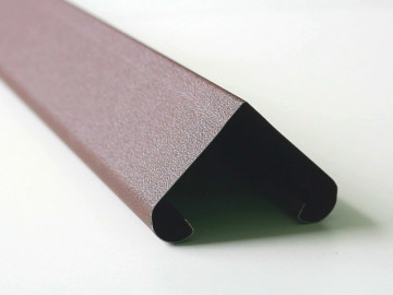 Твинго, шаг 55 мм, структурный матовый двусторонний полиэстер, RAL 8017 Шоколад